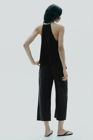 Укороченные брюки из струящейся ткани- Заказать в России