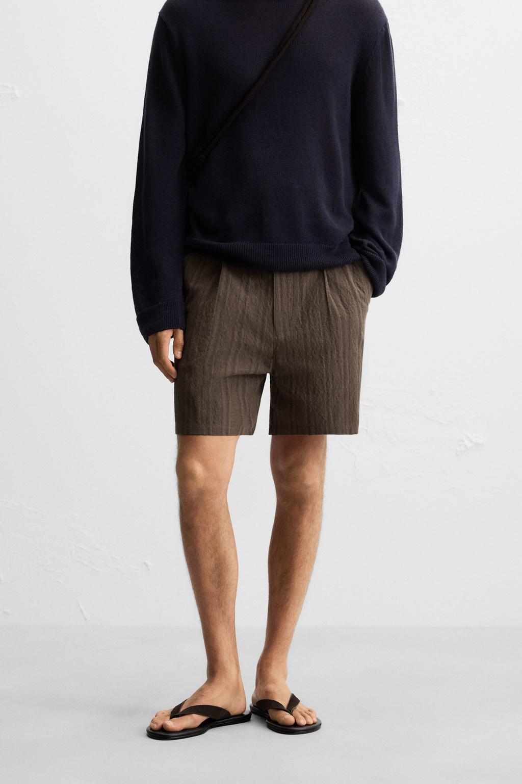 ШОРТЫ-БЕРМУДЫ REGULAR FIT В ПОЛОСКУ