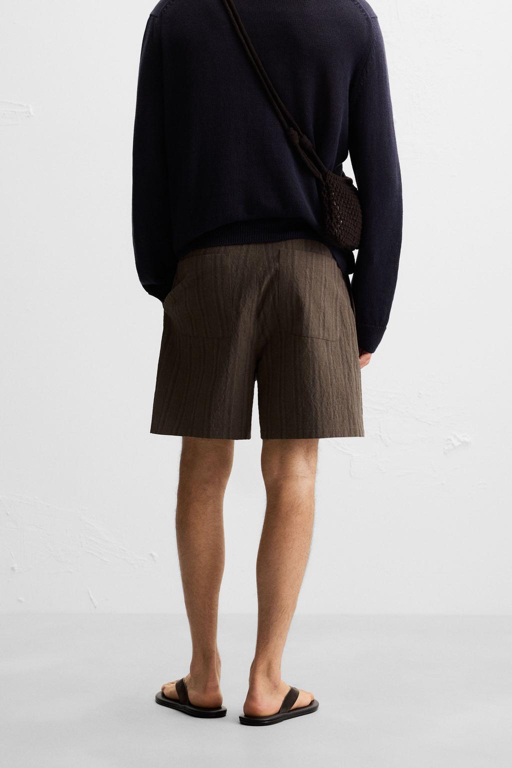 ШОРТЫ-БЕРМУДЫ REGULAR FIT В ПОЛОСКУ