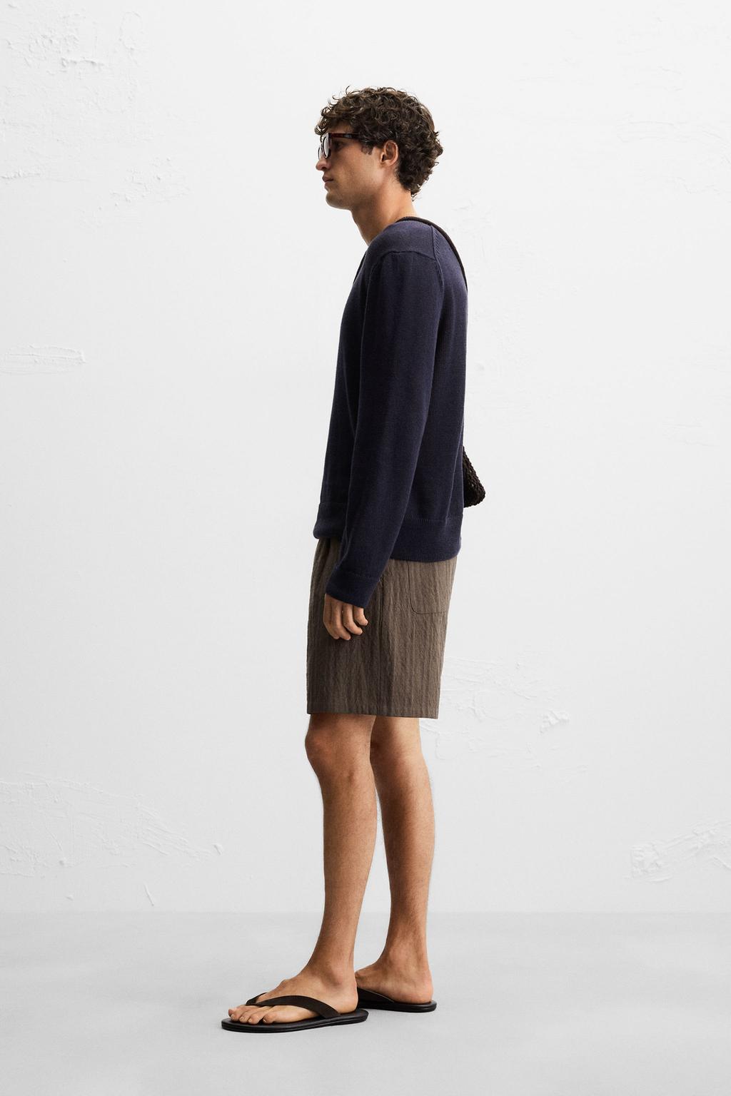 ШОРТЫ-БЕРМУДЫ REGULAR FIT В ПОЛОСКУ
