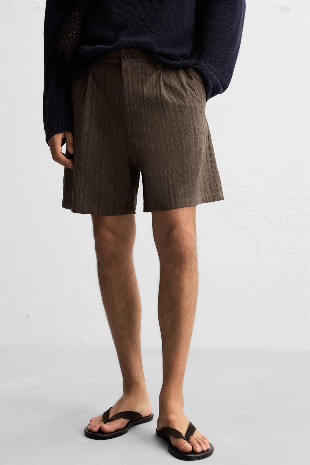 ШОРТЫ-БЕРМУДЫ REGULAR FIT В ПОЛОСКУ