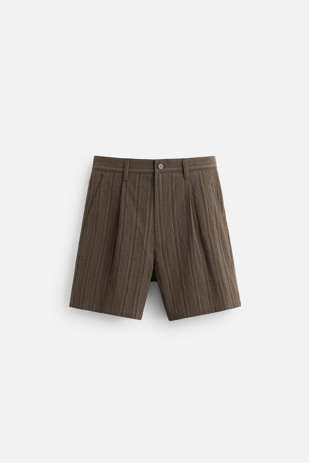 ШОРТЫ-БЕРМУДЫ REGULAR FIT В ПОЛОСКУ