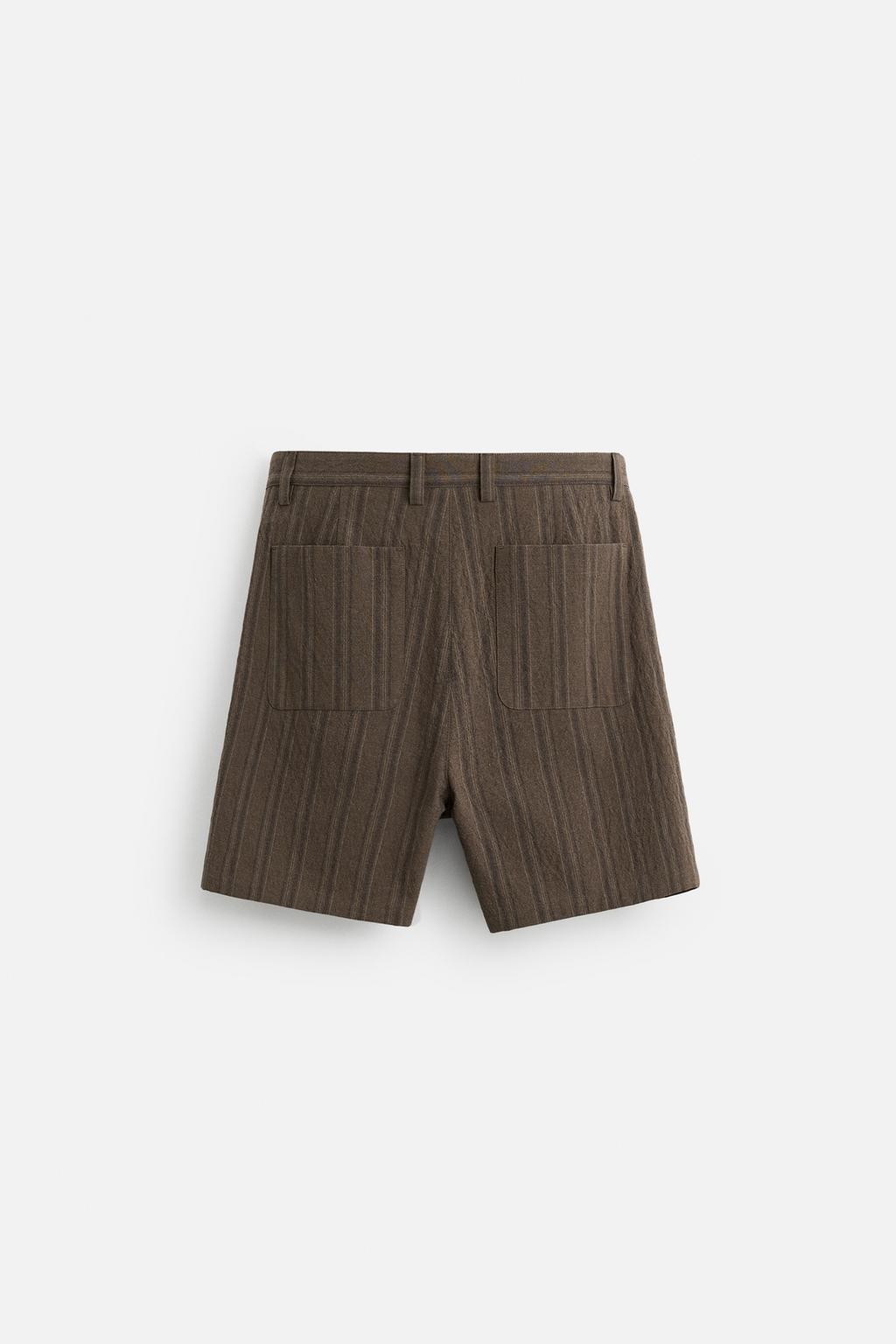 ШОРТЫ-БЕРМУДЫ REGULAR FIT В ПОЛОСКУ