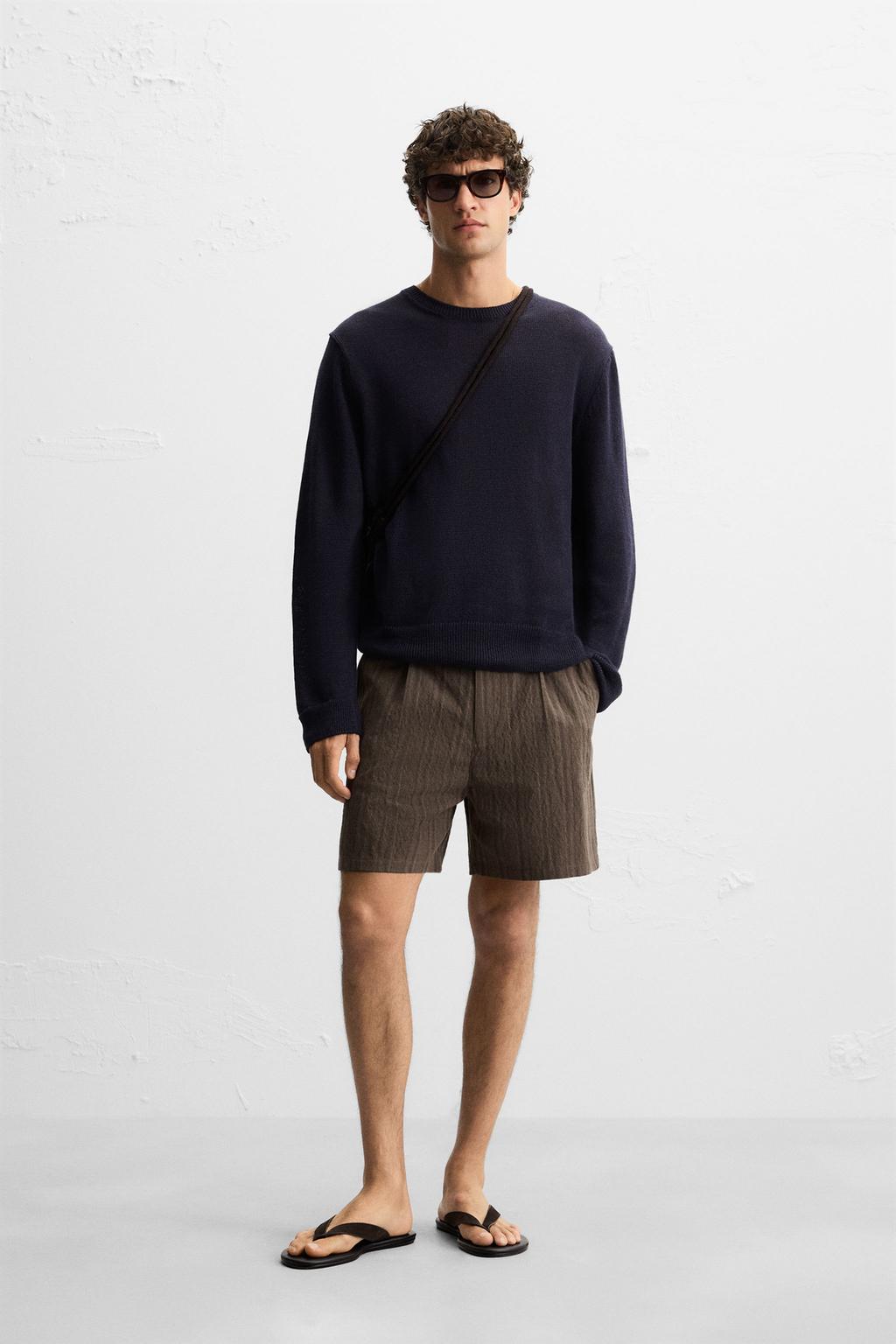 ШОРТЫ-БЕРМУДЫ REGULAR FIT В ПОЛОСКУ