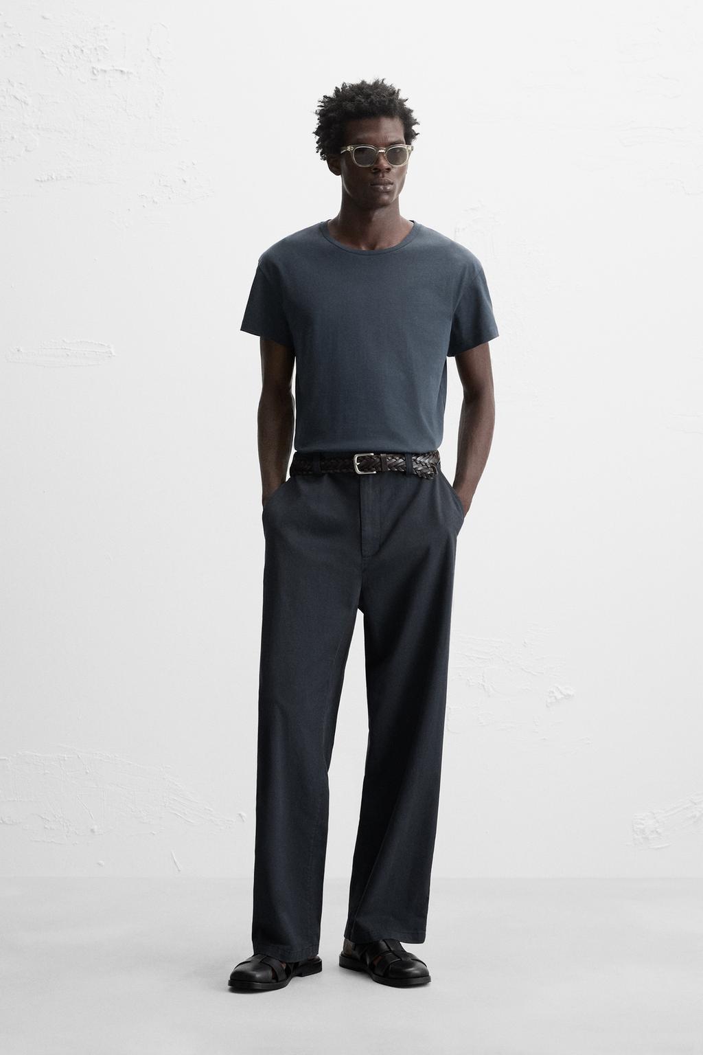 БРЮКИ REGULAR FIT ИЗ ТКАНИ С УЗОРОМ