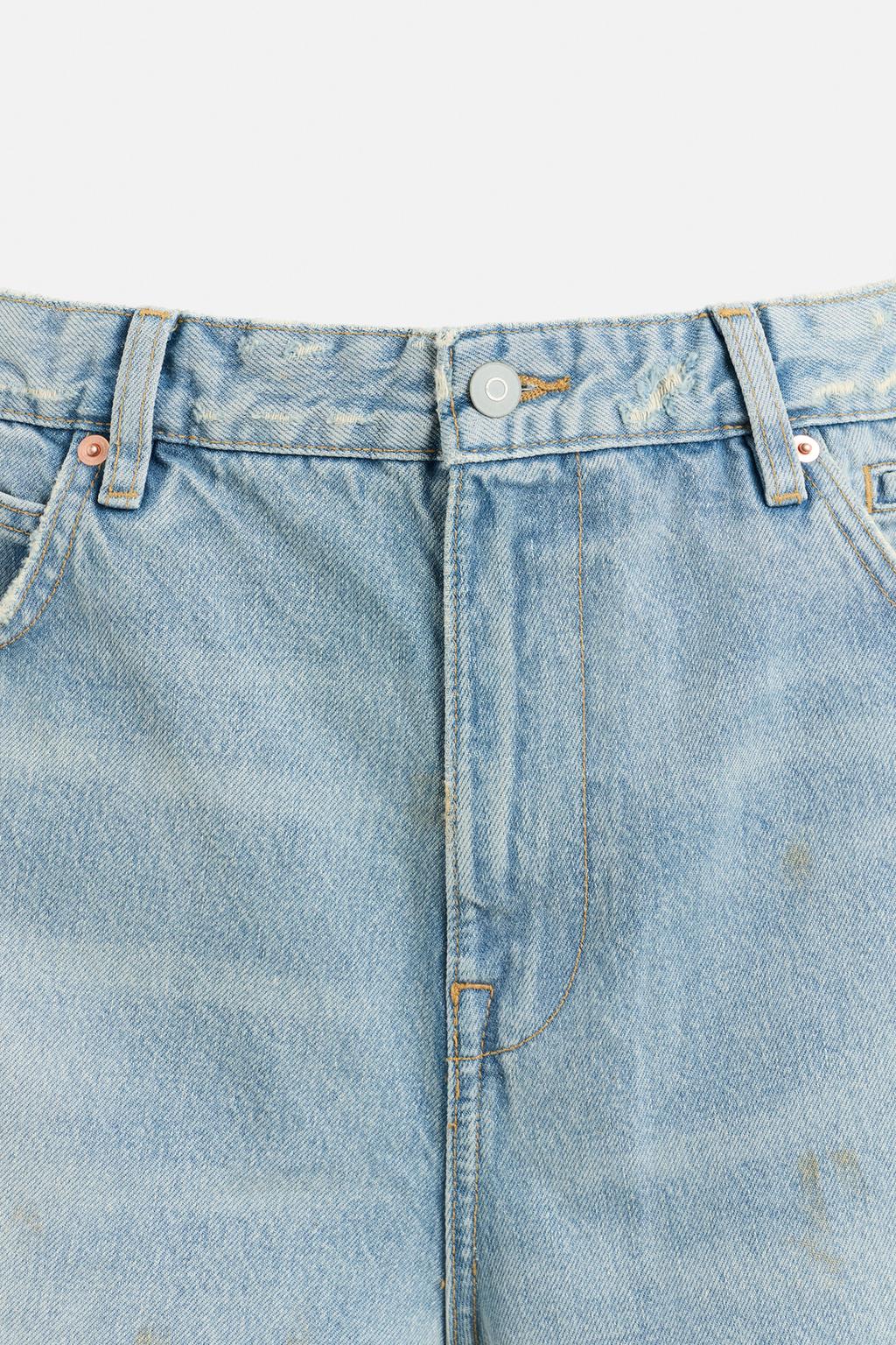 ДЖИНСОВЫЕ ШОРТЫ-БЕРМУДЫ BAGGY FIT В ВИНТАЖНОМ СТИЛЕ