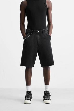 Джинсовые шорты с карманом- Заказать в России