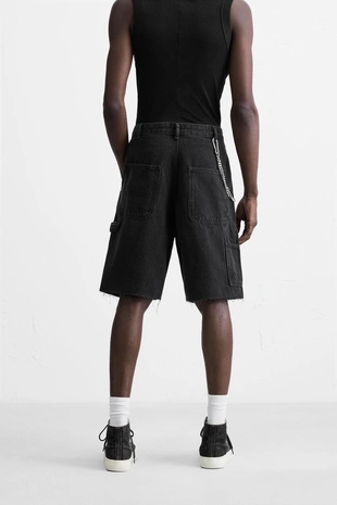 Джинсовые шорты с карманом- Заказать в России