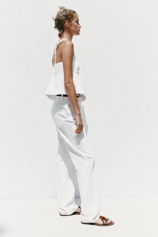 Джинсовый топ Z1975 на бретелях- Заказать в России