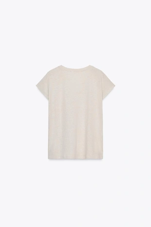 Футболка из хлопка и льна- Заказать в России