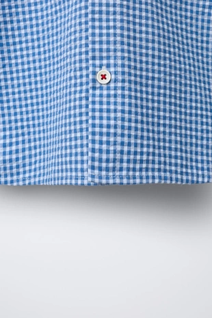 Рубашка в клетку виши с карманом- Заказать в России