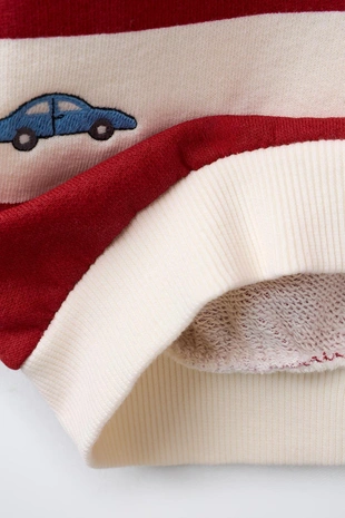 Толстовка в полоску с вышивкой- Заказать в России