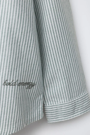 Рубашка в полоску с вышитым текстом- Заказать в России