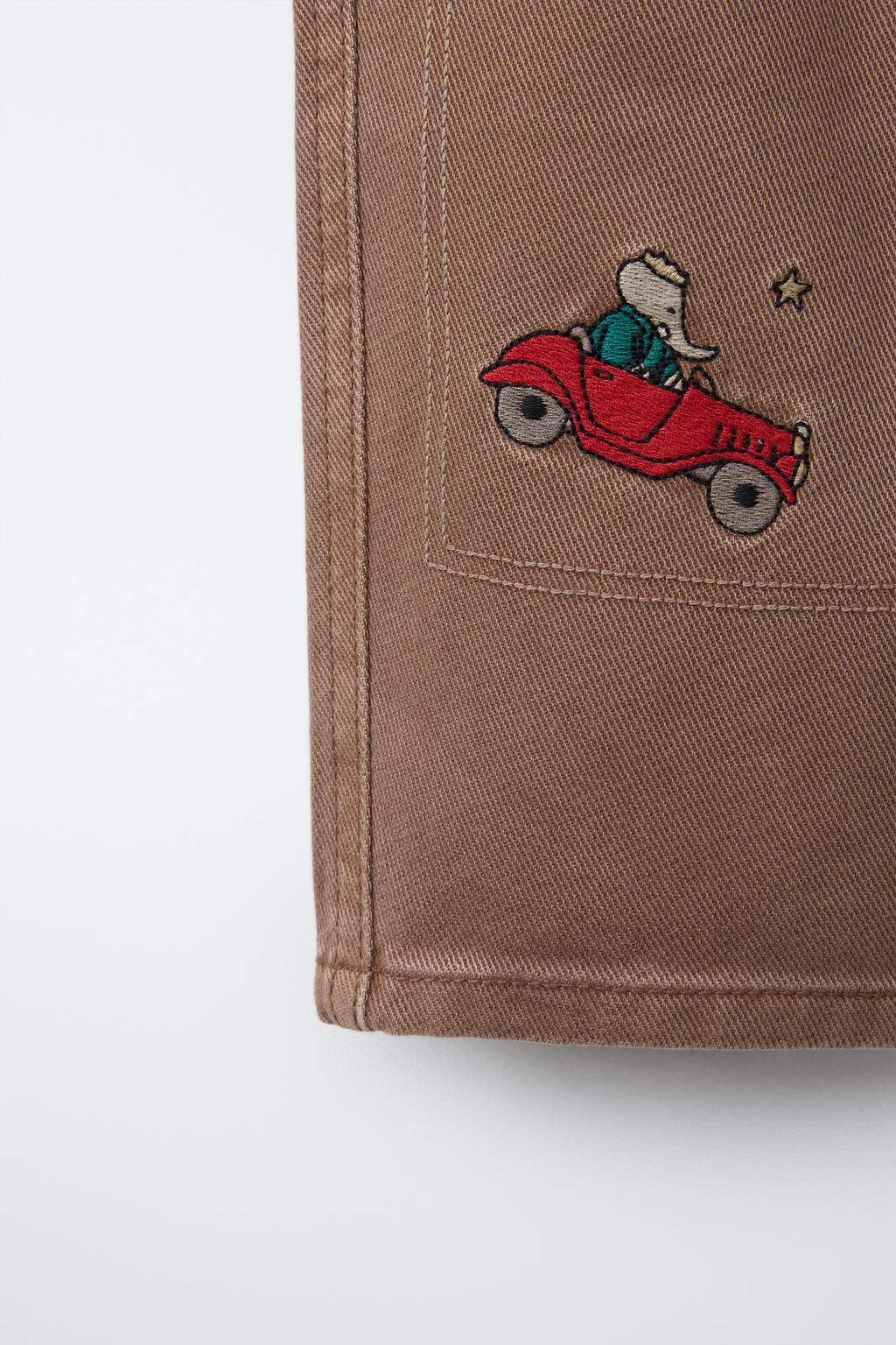 БРЮКИ BAGGY ИЗ ТВИЛА С ВЫШИВКОЙ BABAR ™