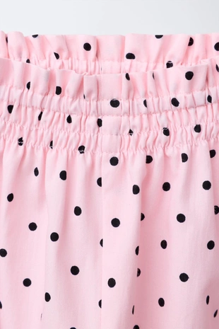 Прямые брюки с принтом в горошек- Заказать в России