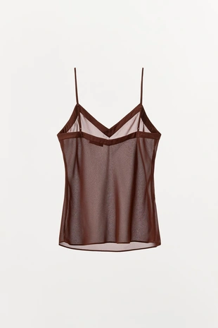 Атласный топ с отделкой- Заказать в России