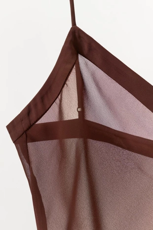 Атласный топ с отделкой- Заказать в России