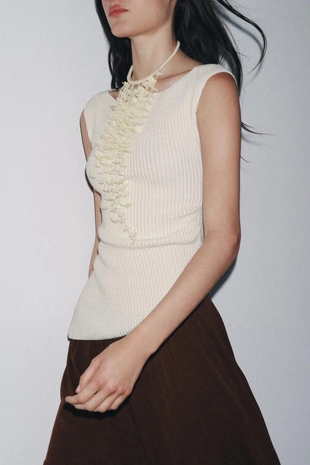 Топ текстурный со сборками- Заказать в России