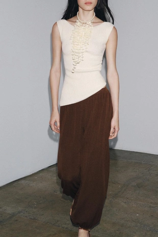 Топ текстурный со сборками- Заказать в России