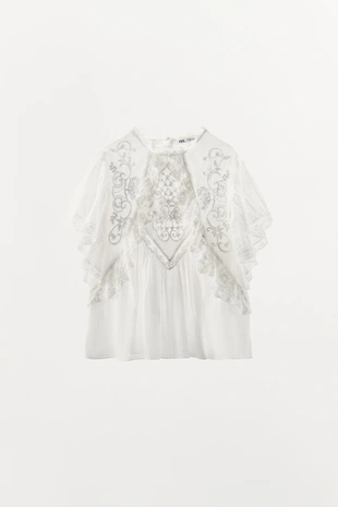 Топ с вышивкой и кружевом — LIMITED EDITION- Заказать в России