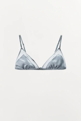 Шелковый бралетт с треугольными чашками- Заказать в России