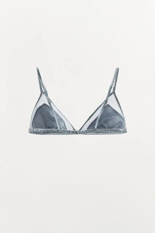 Шелковый бралетт с треугольными чашками- Заказать в России