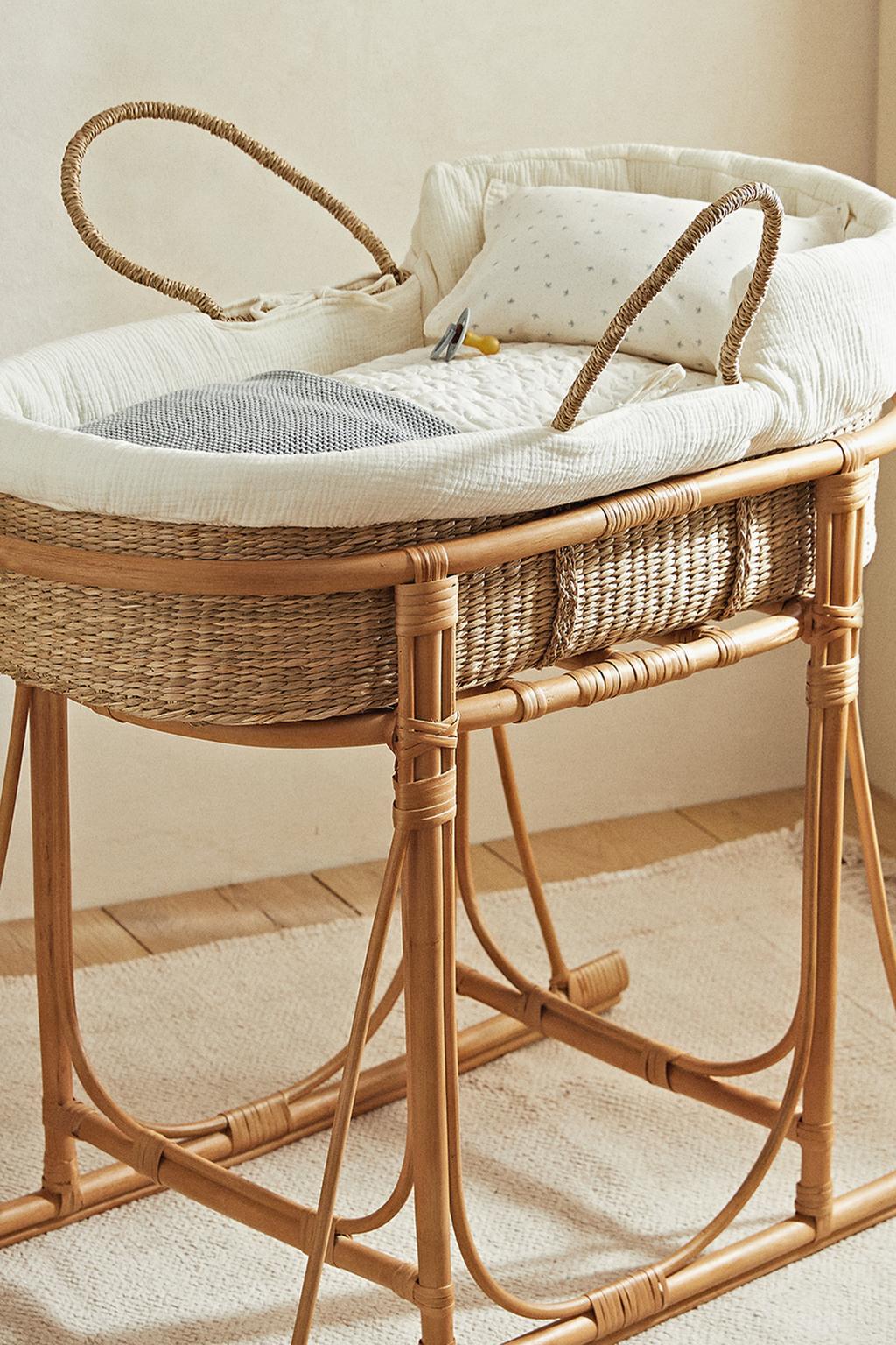Детская колыбель rattan moses basket