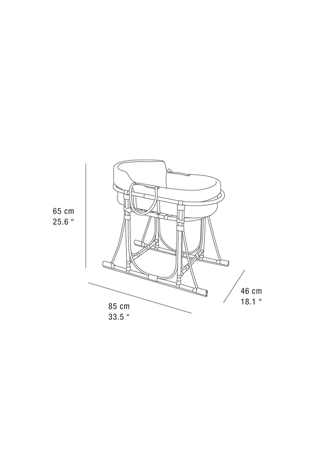 Детская колыбель rattan moses basket