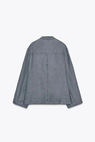 Льняная куртка с завязками — ZW COLLECTION- Заказать в России