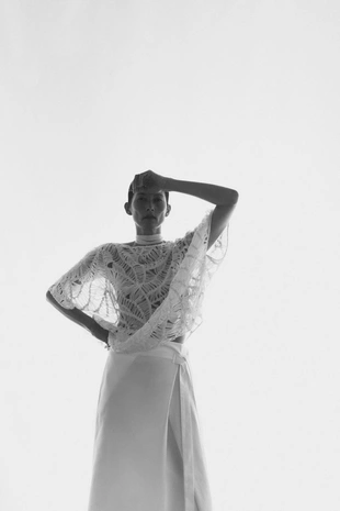 Топ из рельефной ткани ZW- Заказать в России