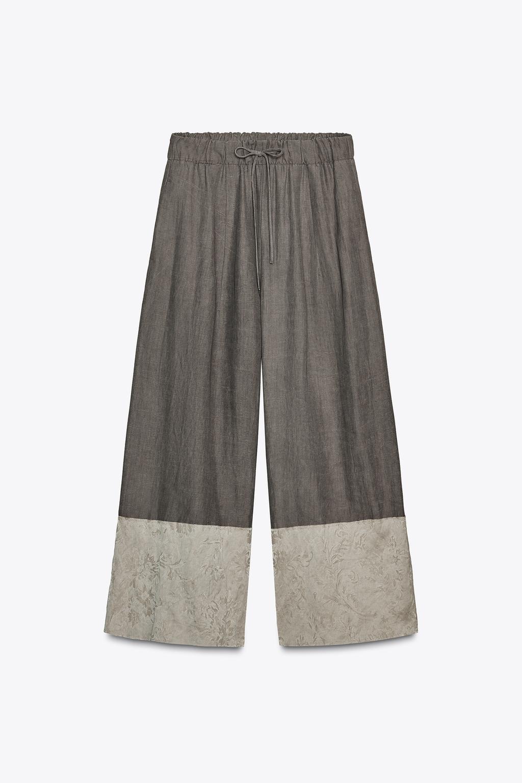 КОМБИНИРОВАННЫЕ ЖАККАРДОВЫЕ БРЮКИ — ZW COLLECTION