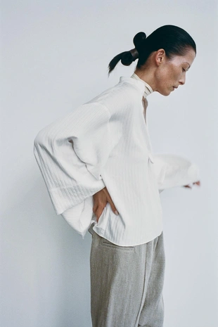 Полосатая рубашка ZW COLLECTION- Заказать в России