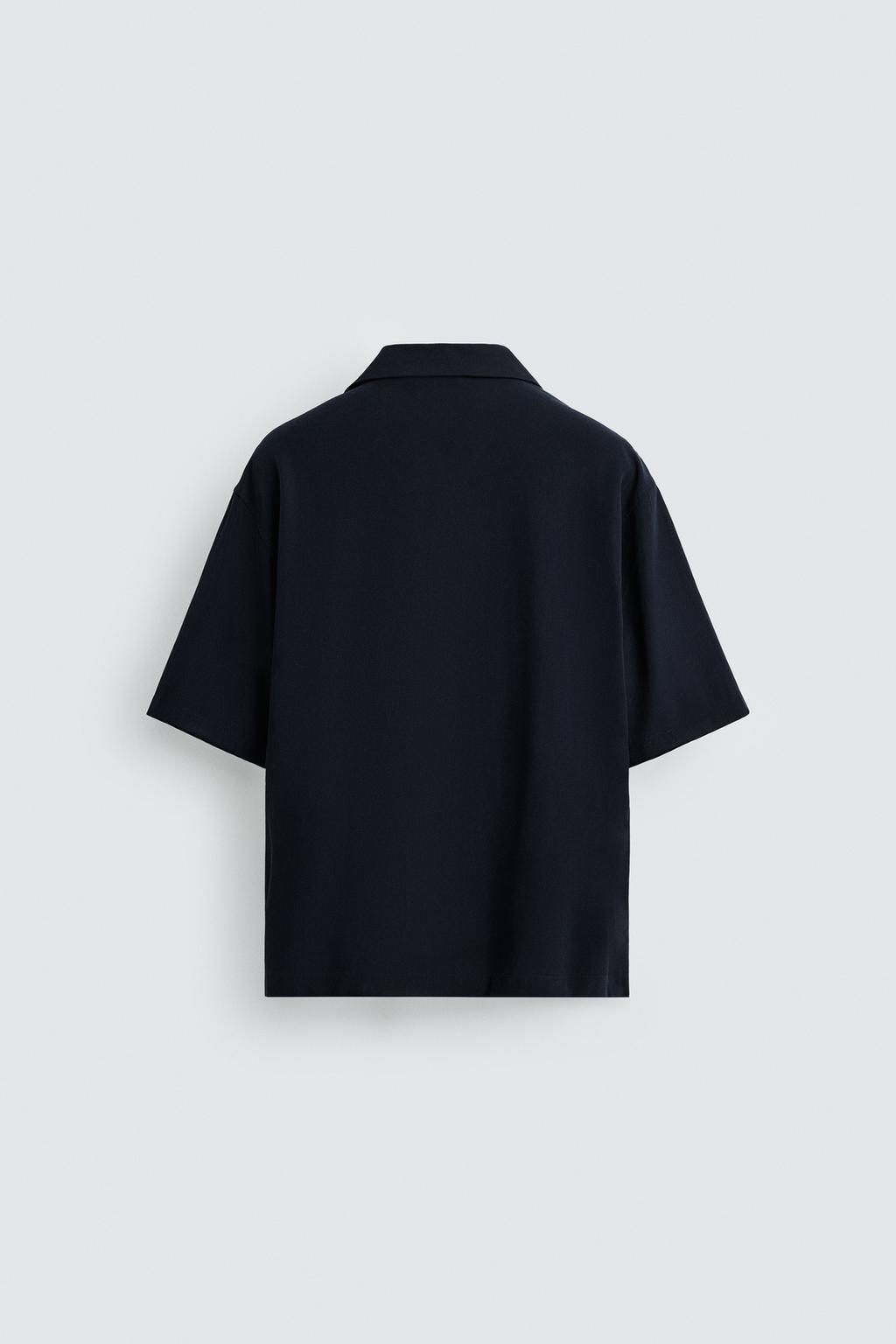 РУБАШКА RELAXED FIT ИЗ СТРУЯЩЕЙСЯ ТКАНИ