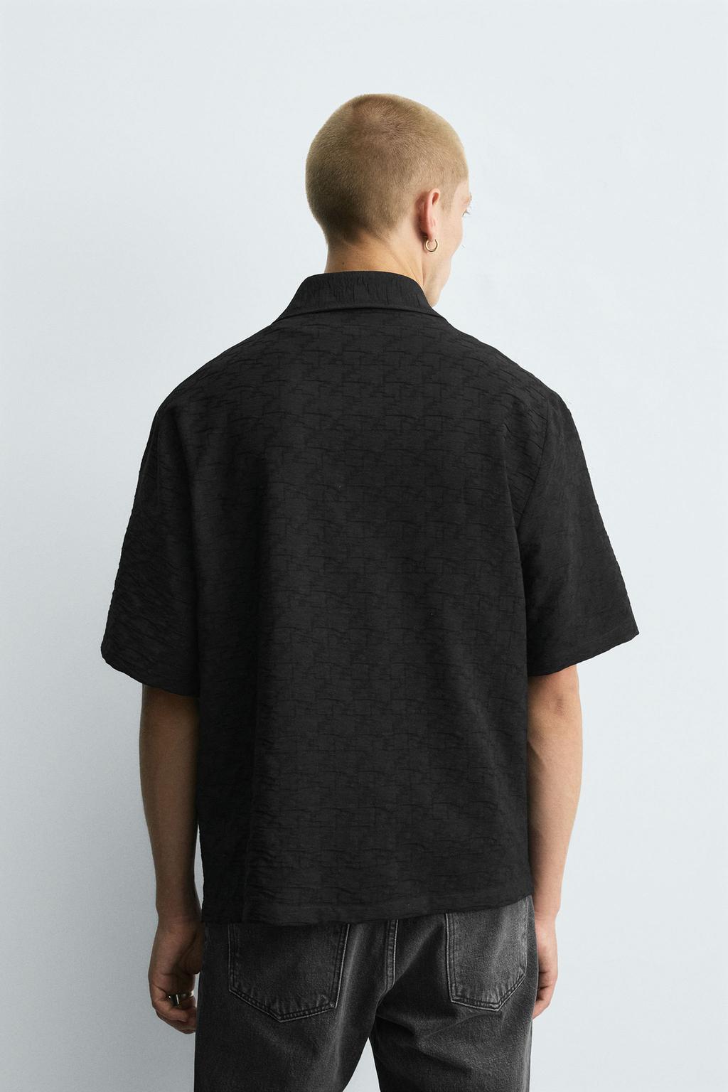 РУБАШКА JACQUARD С ГЕОМЕТРИЧЕСКИМ УЗОРОМ