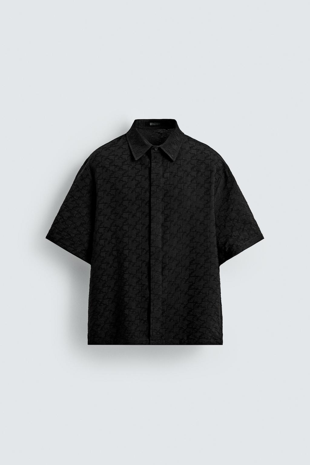 РУБАШКА JACQUARD С ГЕОМЕТРИЧЕСКИМ УЗОРОМ