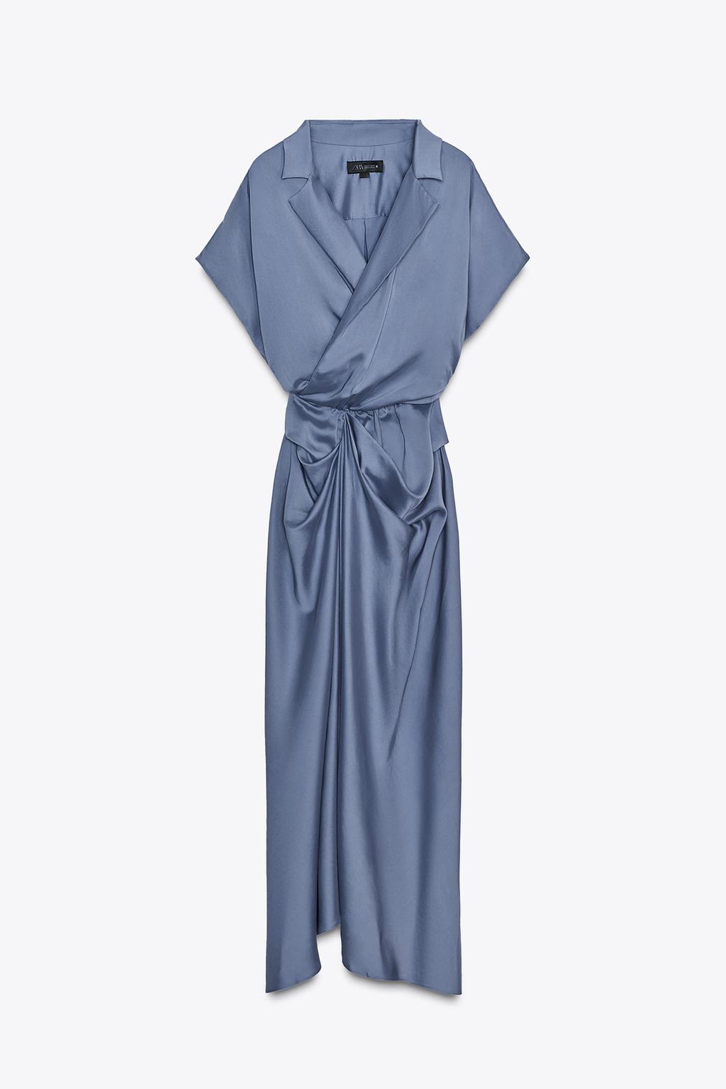 АТЛАСНОЕ ПЛАТЬЕ С ЗАПАХОМ ZW COLLECTION