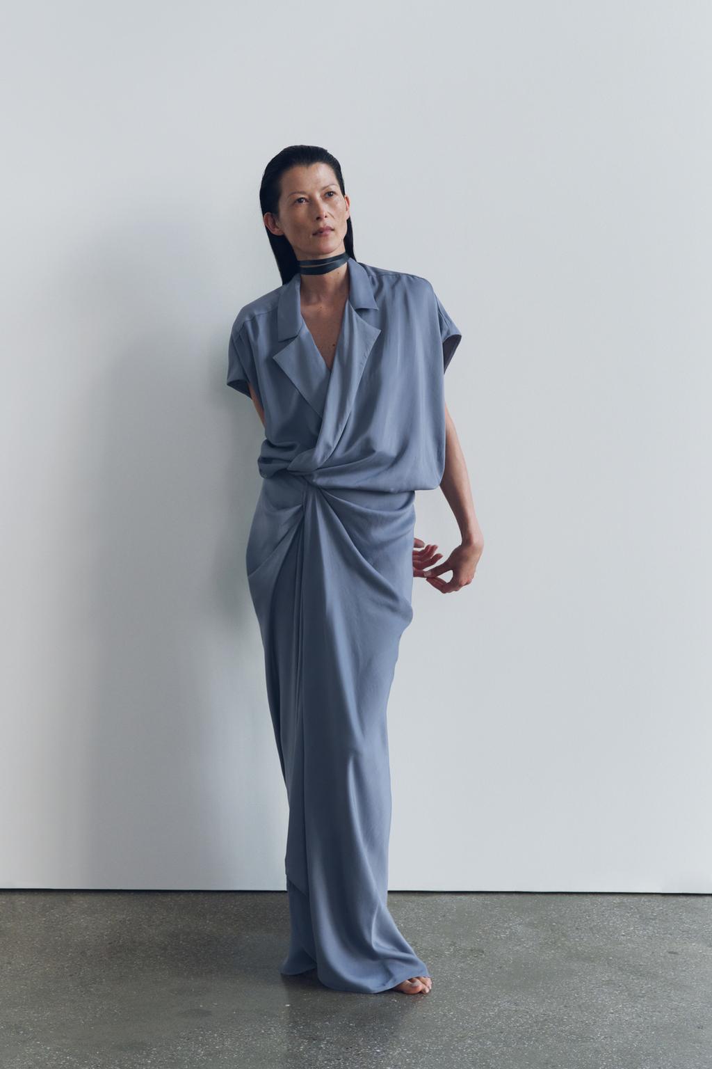 АТЛАСНОЕ ПЛАТЬЕ С ЗАПАХОМ ZW COLLECTION