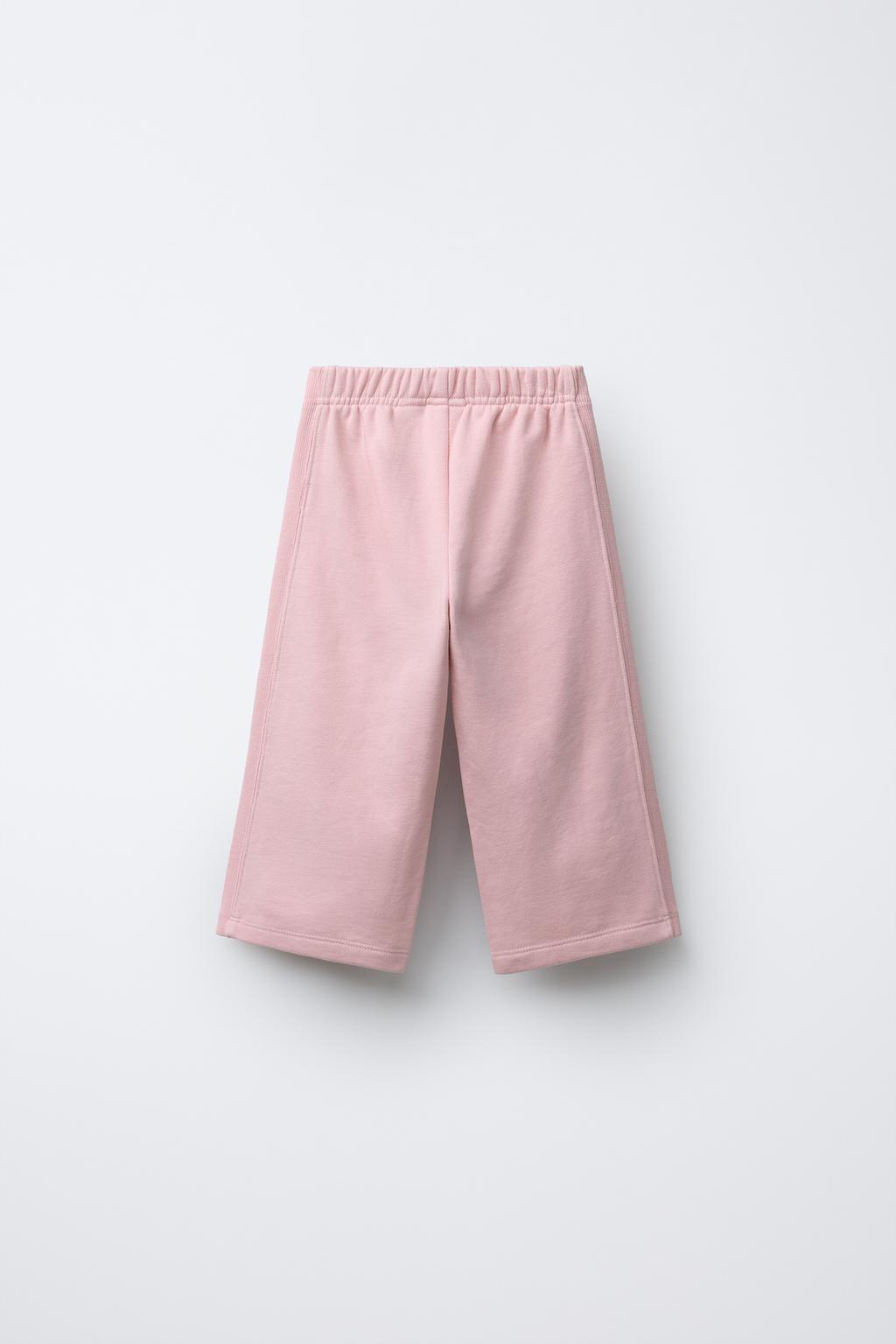 БРЮКИ WIDE LEG ИЗ МЯГКОЙ ТКАНИ С МИШКОЙ