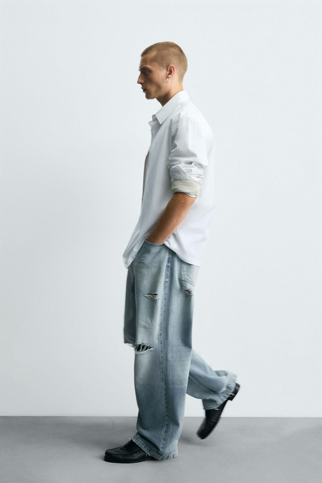 ДЖИНСЫ BAGGY FIT С РАЗРЕЗАМИ
