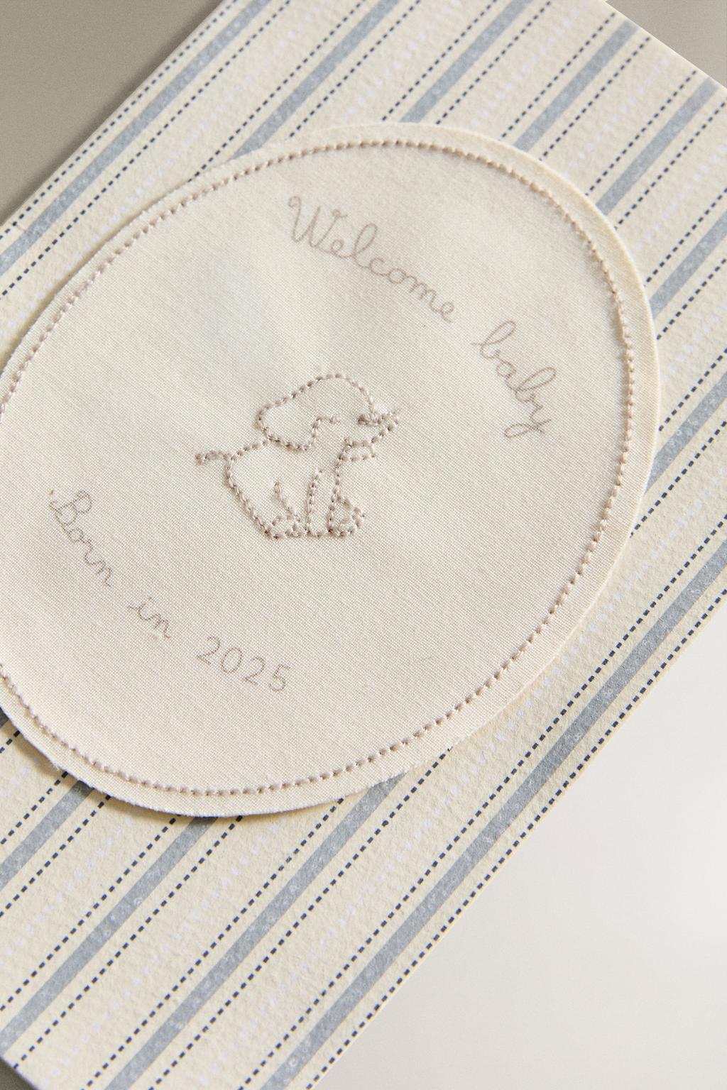 Открытка welcome baby elephant