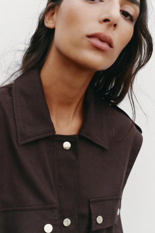 Жилет карго из льна- Заказать в России