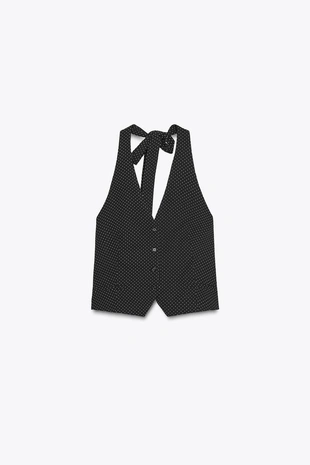 Топ-жилет в горошек- Заказать в России