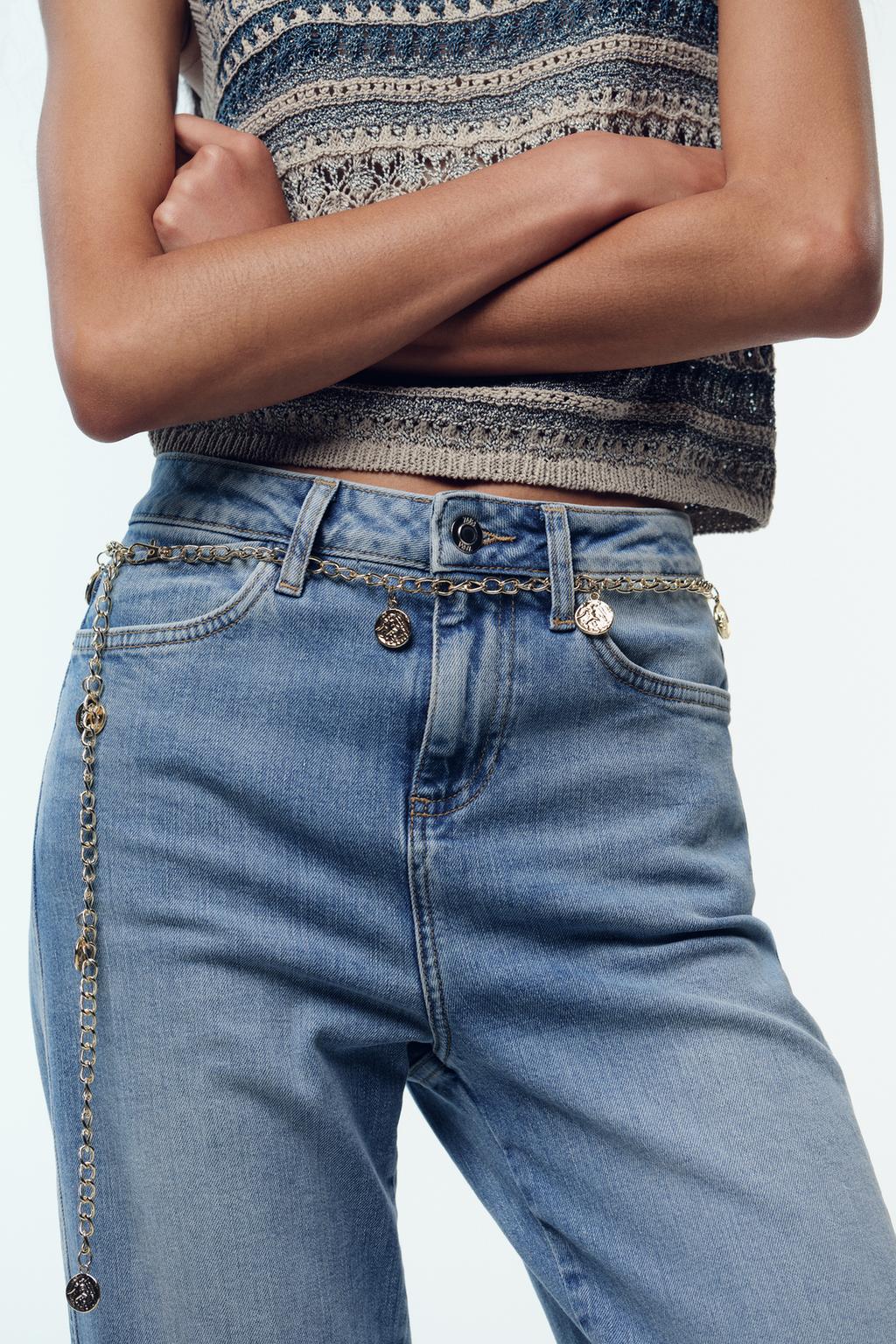 ДЖИНСЫ Z1975 BOOTCUT С ВЫСОКОЙ ПОСАДКОЙ И РЕМНЕМ-ЦЕПОЧКОЙ