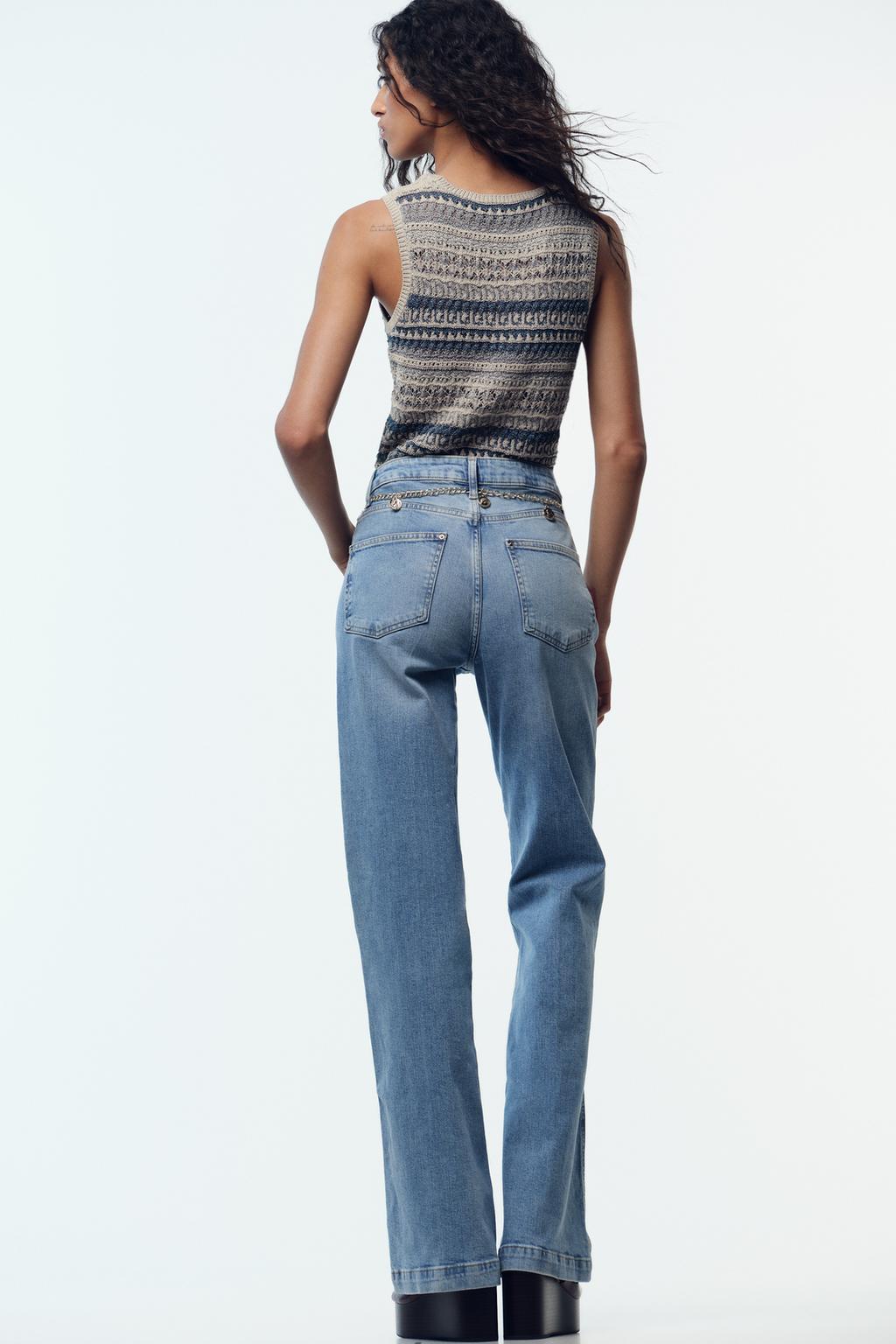 ДЖИНСЫ Z1975 BOOTCUT С ВЫСОКОЙ ПОСАДКОЙ И РЕМНЕМ-ЦЕПОЧКОЙ