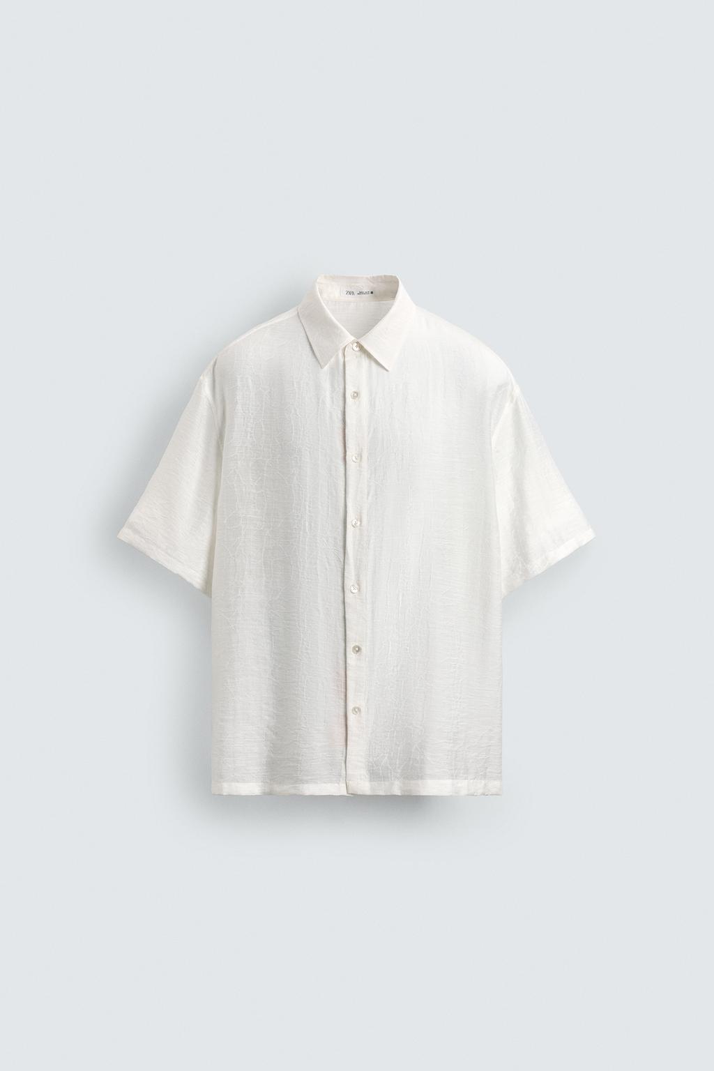 РУБАШКА JACQUARD С АСИММЕТРИЧНЫМ РИСУНКОМ