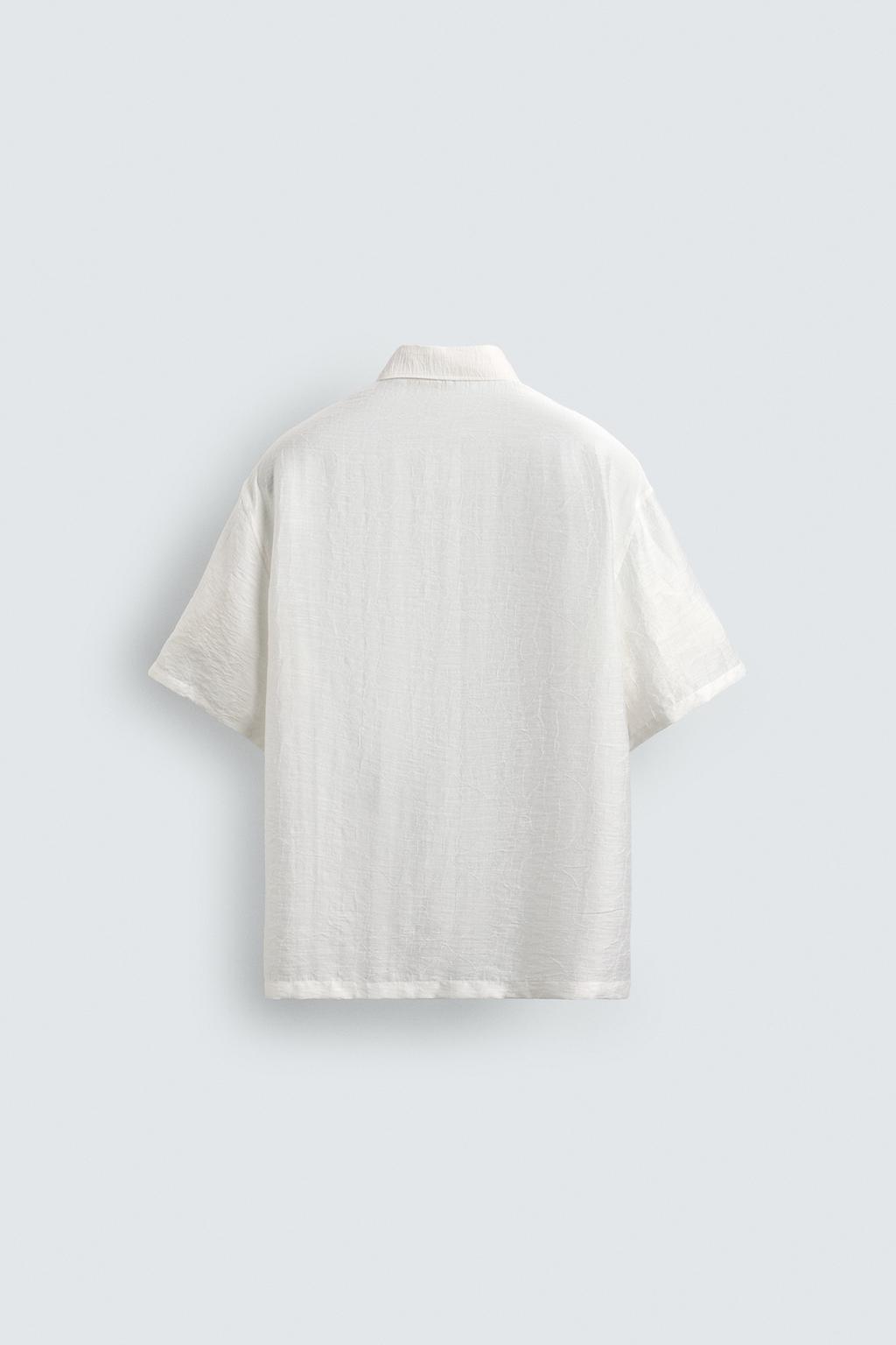 РУБАШКА JACQUARD С АСИММЕТРИЧНЫМ РИСУНКОМ