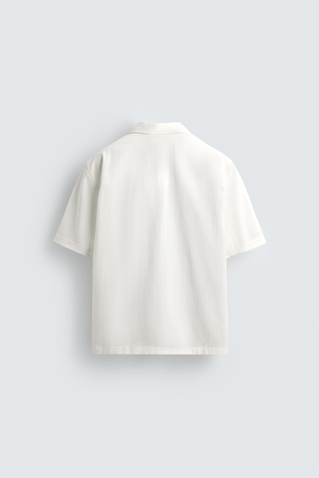 РУБАШКА RELAXED FIT ИЗ ТКАНЕВОГО ПОЛОТНА