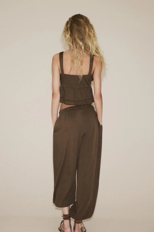 Брюки-багги из флиса- Заказать в России