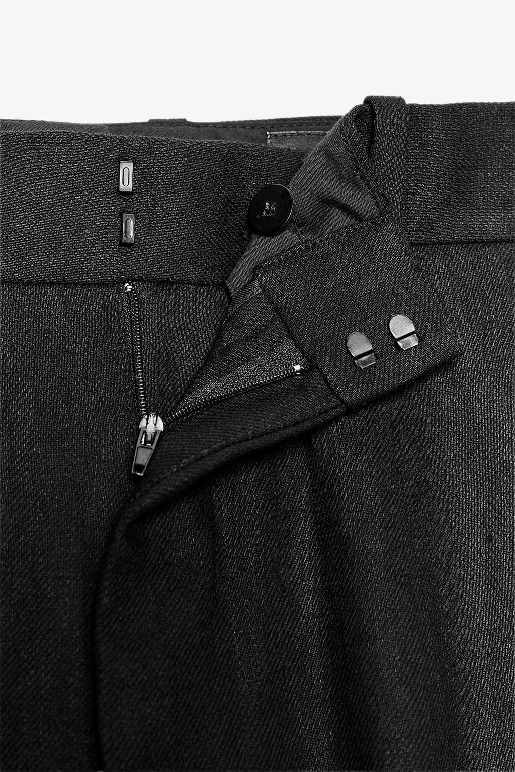 БРЮКИ ИЗ СМЕСОВОГО ЛЬНА С ПРЯЖКОЙ — ZW COLLECTION