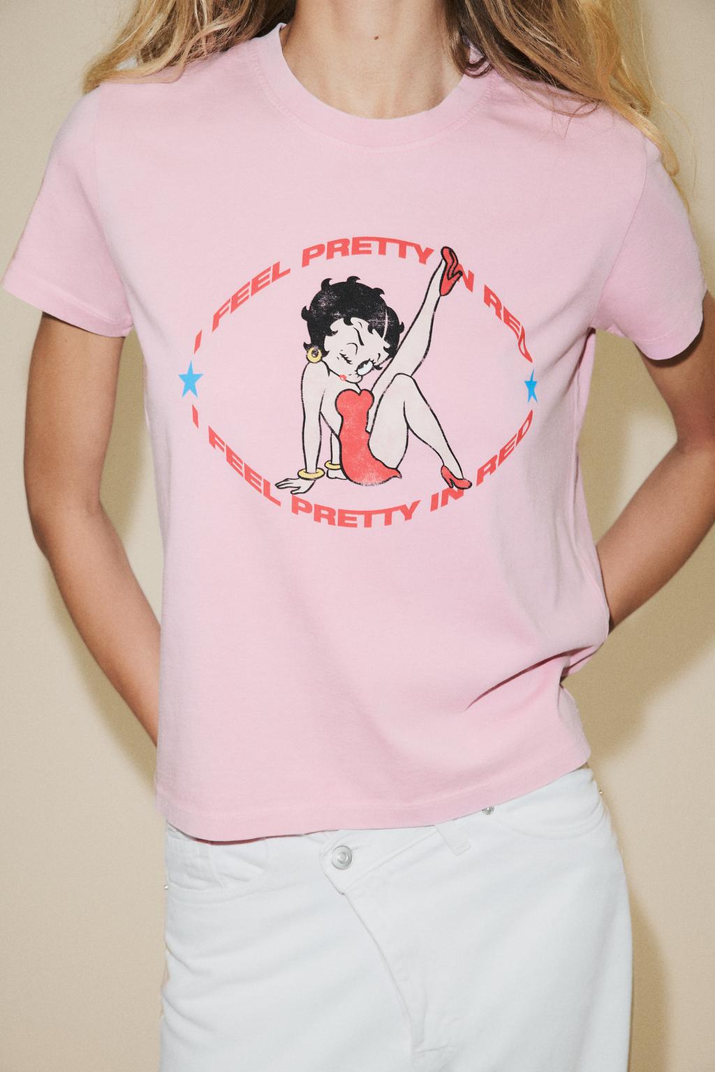 ФУТБОЛКА BETTY BOOP® С ЭФФЕКТОМ ПОТЕРТОСТИ